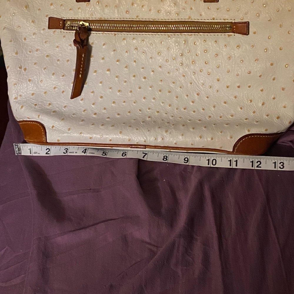 DOONEY AND BOURKE WHITE OSTRICH PEBBLED LEATHER - Picture 16 of 16